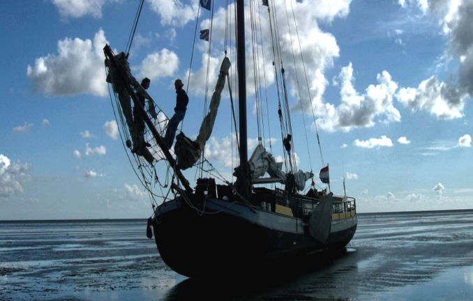 Trockenfallen im Wattenmeer mit der Ontemoeting Trockenfallen